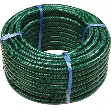 TrAdE Shop Traesio - Tubo Da Giardino Rinforzato 50 Mt Verde Classico 3 Strati Bobina Irrigazione - (1/3)