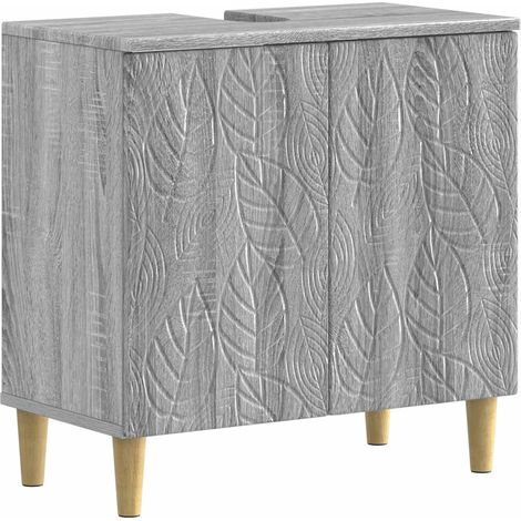 Bathroom Sink Cabinet DELFT Grey Sonoma 59.5 x 31.5x 59 cm vidaXL (1/5)