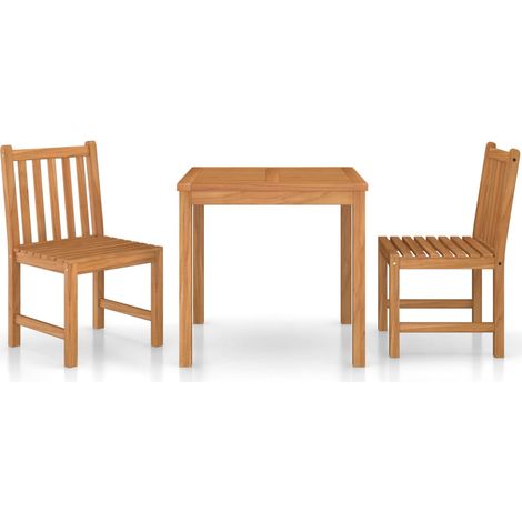 Maison Exclusive - 3-teiliges Garten-Ess-Set 80 x 80 cm Massivhol