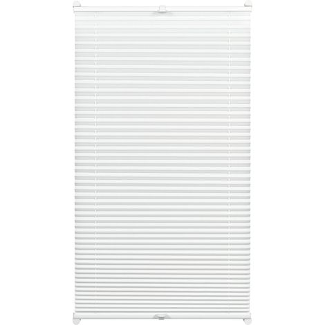 Gardinia 33400 Tenda Plissettata con Morsetto di Fissaggio, Tessuto, Bianco, 40 x 130 cm (1/4)