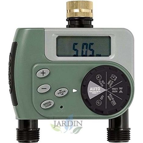 Programmatore di Irrigazione Automatica Digitale a bocca di rubinetto con 2 uscite, Buddy-II Orbit 3/4''