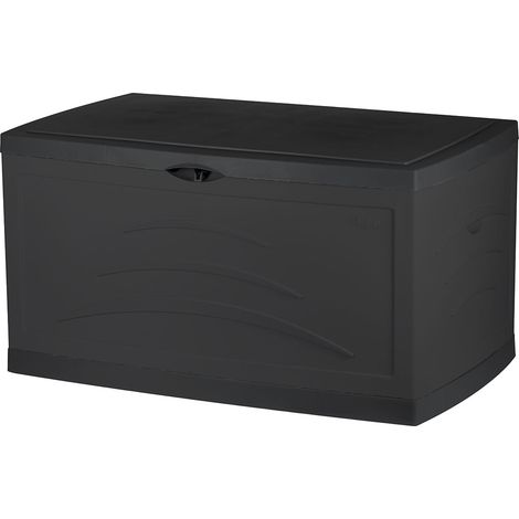 EDA – Coffre de jardin 500 L en polypropylène – Résistant aux intempéries – Dimensions 121 x 76 x 67 cm – Avec roulettes et verrouillable (1/10)