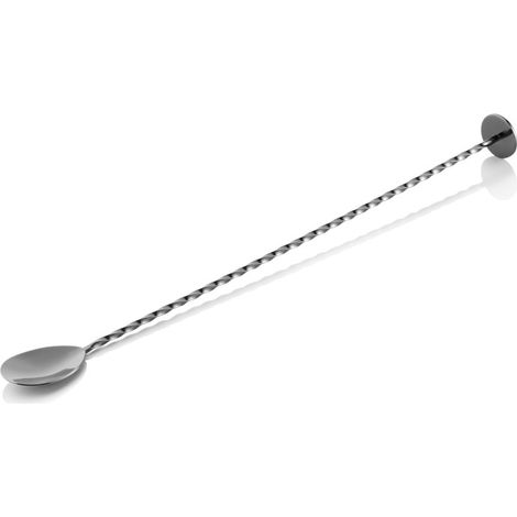 Cuillère bar torsadée avec embout pilon 33,5 cm gun metal inox 18/8 NOCTURN - Was Germany (1/2)