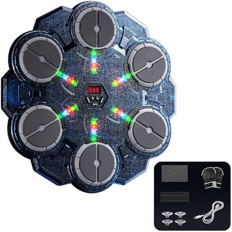 Machine de boxe musicale avec connexion Bluetooth – Anti-stress ultime pour pauses au bureau et fitness à domicile – Bleu (1/5)