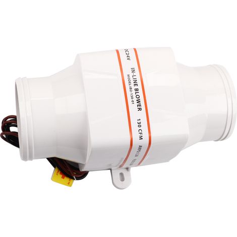 Ventilateur de cale marin en ligne de 3 pouces, ventilateur de Ventilation puissant et silencieux pour Yacht, bateau, camping-car (24V) (1/5)