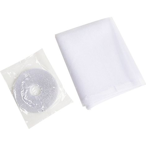 Moustiquaire Adhésive DIY - Filet Anti-Moustiques Pour Fenêtre - Nylon Blanc 1,5 x 2 m - Pour Maison et Balcon (1/5)