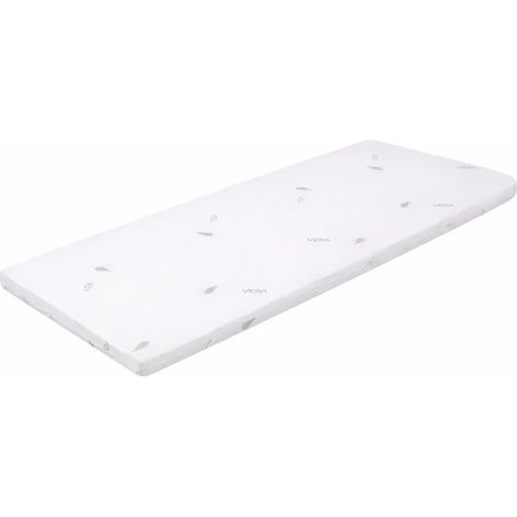 Topper Memory Foam Materasso Singolo 90x195 cm h5 Sfoderabile Aloe