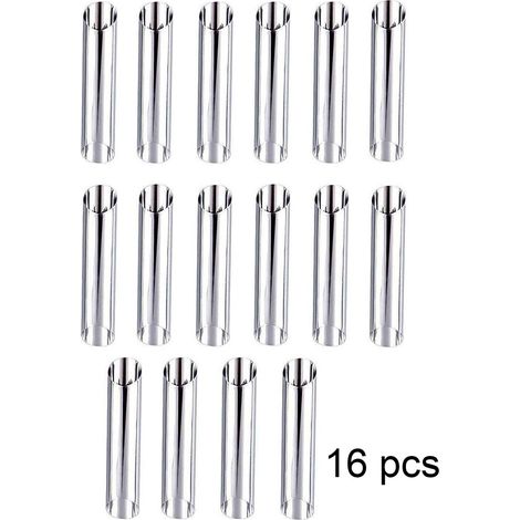 Tubes À Cannoli - Acier Inoxydable - Forme Diagonale Biseautée - Lot De 16 (1/5)
