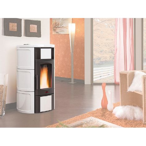 TERMOSTUFA PELLET VENT 18.1KW ISIDE IDRO H15 BIANCO (1/3)