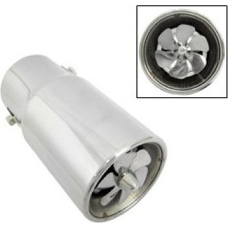 TRADE SHOP - Scarico Rotondo Sportivo Codino Marmitta Terminale Auto Tuning Acciaio Cromato -