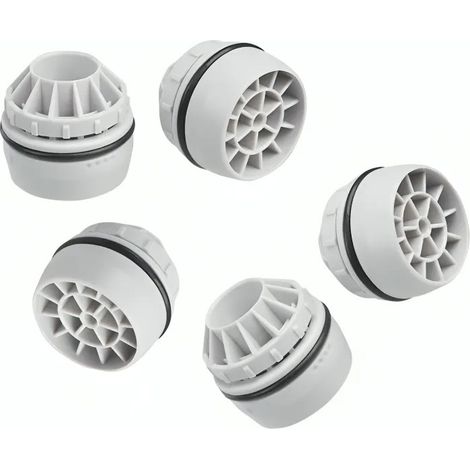 Presto – Mousseur brise jet à clipser pour robinet mitigeur – Lot de 5 pièces – Finition métal – Débit optimisé pour économie d'eau