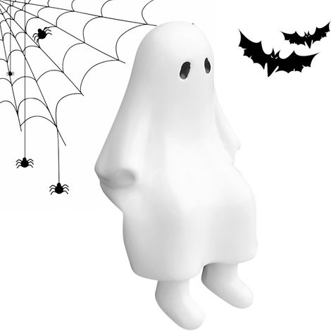 Figurine Fantôme Halloween Miniature Saisonnière Mignonne À Collectionner Mini Fantôme En Résine D'Halloween Pour Maison Hantée Cheminée Porche Manteau de Cheminée Jardinière (1/5)