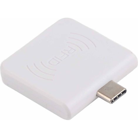 Lecteur de cartes de crédit RFID haute fréquence, lecteur de cartes à puce portable, compatible plug and play, interface Type-C, buzzer intégré, performances stables. (1/3)