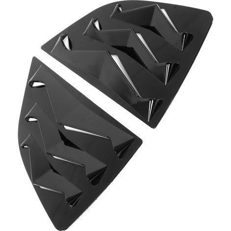 2x Persiennes Latérales Arrière ABS Noir Brillant Déflecteur d'Air Prise de Vent Couvre-Cache Remplacement pour Fit Jazz 2014-2018 (1/5)