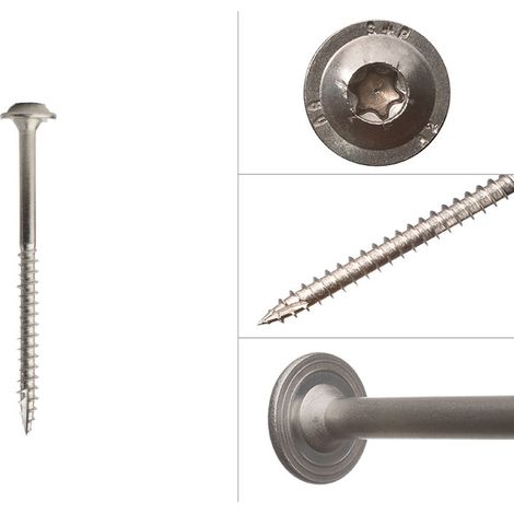 Vis à tête disque en inox A2 6.0 x 80 mm Torx - Boîte 100 pièces