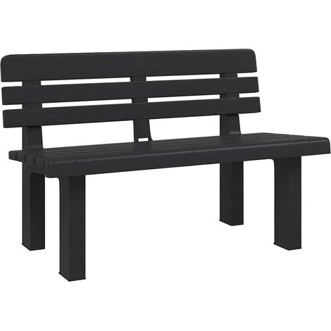 Banco de jardín polipropileno gris antracita 110x52x71 cm vidaXL (1/5)