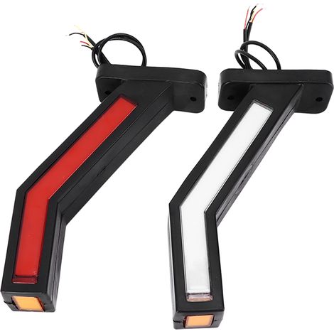 Lot de 2 feux de position latéraux à LED étanches IP67, 12-24 V, universels pour camions, remorques et yachts (1/5)