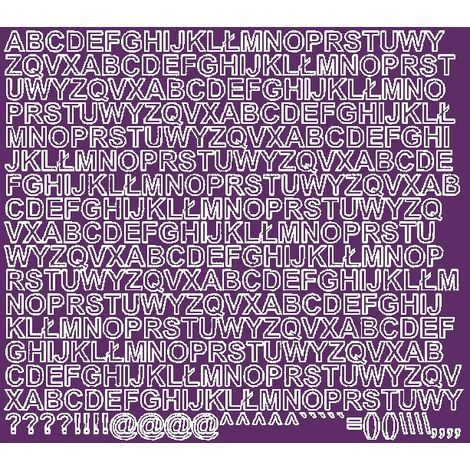 Selbstklebende Buchstabenaufkleber, 1 cm, lila glänzend (1/2)