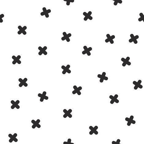 Papier peint auto-adhésif - Motifs De Croix Noires - 5.75 m x 45 cm (1/4)
