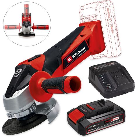 Einhell TC-AG 18/115 Li 18v Cordless Angle Grinder 115mm Power X-Change 1x2.5Ah