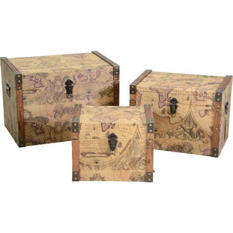 Baule ecopelle 1-3 marrone rettangolarecm 60x40h42 (1/3)