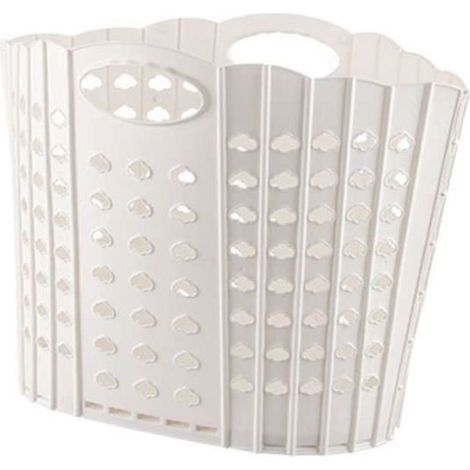 Wäschekorb - Weiß - Klappbar - 35x27x27 cm - Material PP - Multifunktional