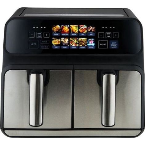 Friggitrice ad aria calda ProfiCook PC-FR 1287 H, doppia camera da 8 litri, libera installazione, 2200 W, acciaio inossidabile, colore nero