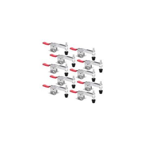 Set mit 10 festen Hebelklemmen, robust und rutschfest, Schnellverschluss, horizontal - Crezuo (1/4)
