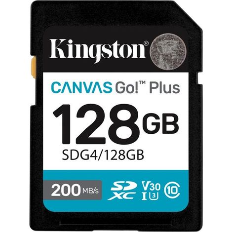 128GB SDXC Canvas Go Plus Gen4 200MB/s C10 UHS-I U3 V30