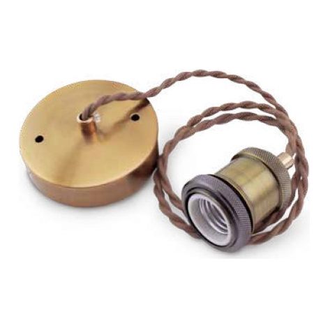 Pendelleuchtenhalter 1M Messing goldenes Kabelgeflecht GSC 0704715