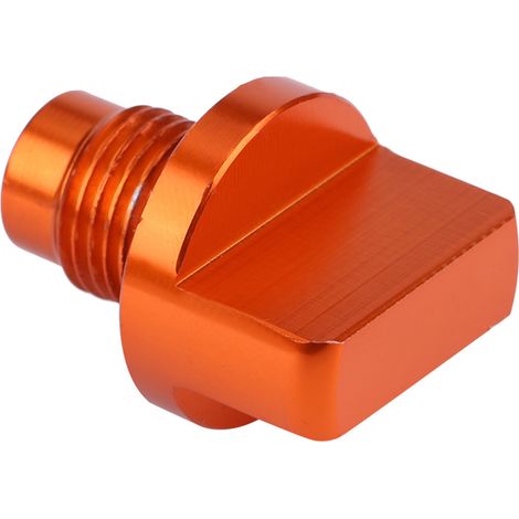 Bouchon de remplissage d'huile en aluminium orange pour moto (1/5)