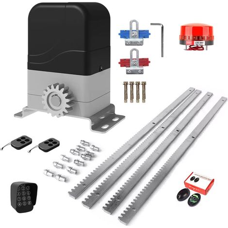 Kit d'ouvre-portes automatiques Kit d'ouverture de porte coulissante électrique Kit d'opérateur de porte automatique à moteur à courant alternatif avec Kit de capteur infrarouge à cadre en acier de 4 (1/5)