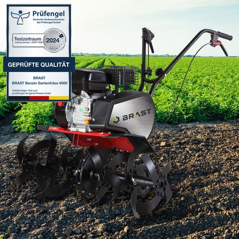 BRAST Benzin Motorhacke Ackerfräse 5,15kW (7PS) Gartenfräse Bodenfräse AF6000