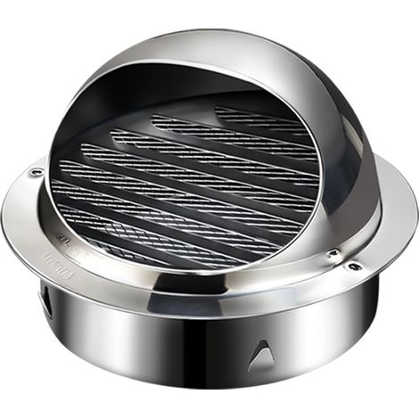 BEBUSINGOTO Grille d'aération en acier inoxydable - 150 mm - Grille d'aération - Grille d'aération - Grille de protection contre les intempéries - Hotte extérieure ronde - Couvercle de hotte aspirant (1/5)