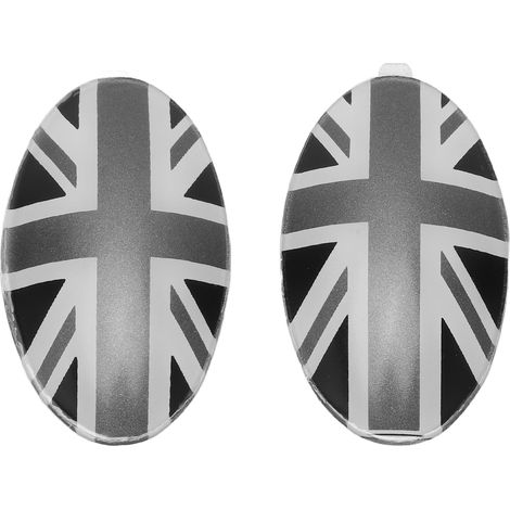 Paar graue Schalthebel im Union-Jack-Design (links und rechts), Ersatz für Cooper F54 F55 F56 F57 F60 (1/5)