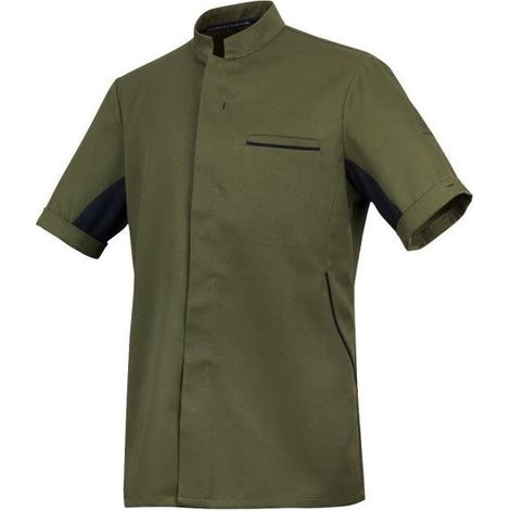 Veste de cuisine manches courtes homme ROBUR DUNES MC Vert XS