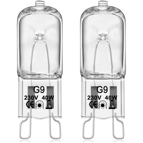 Ampoule G9 Pour Four Halogène G9 Oven 40W 230V Ampoule à Tolérance de 300°C 2 Pack (1/5)