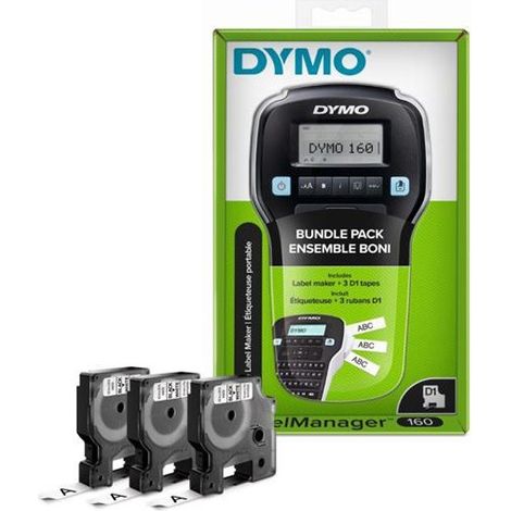 Kit etichettatrice DYMO LM160+3 nastri D1