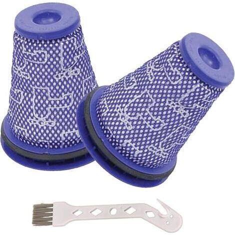 Filtre pré-moteur de remplacement avec brosse de nettoyage, compatible avec les aspirateurs traîneaux Dyson CY18, CY22, CY23, CY24, CY25, DY75, DY77, DY78 Big Ball. Remplace la pièce n° 967371-01. Lot (1/4)