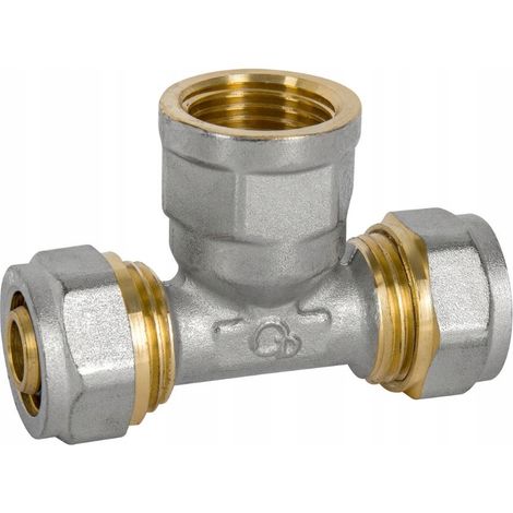 Conexión en T PEX 16 x 1/2 x 16 GW, rosca diamante