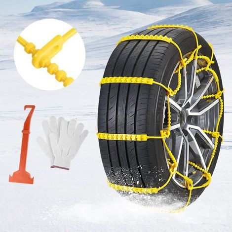Chaînes à neige universelles - 10 pièces - Réglables - Pour voiture, camion, SUV - Largeur 165-275 mm (1/5)