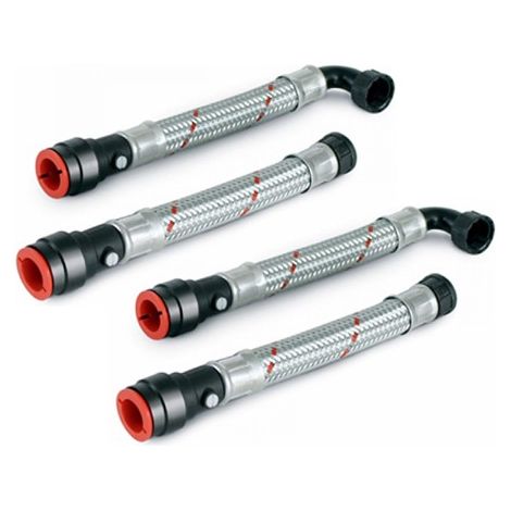 4 x Salamander Pump Hoses Straight + Angled 22mm x 3/4"" Flexible Anti Vibration
