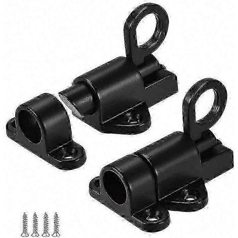 Lot de 2 verrous coulissants à ressort compatibles avec les verrous à barillet à fermeture automatique et les serrures de porte coulissante automatiques (1/5)