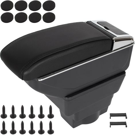 Accoudoir Opel Astra IV J 09-18 avec compartiment de rangement, cuir écologique noir + kit d'installation (1/2)