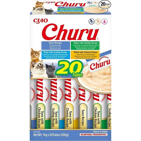 INABA Churu Thon pour chats - 20 sachets, friandise de 14 g (1/5)