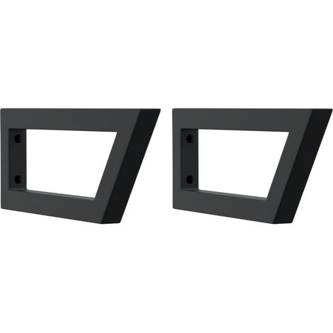 Maison Exclusive - Reggimensole per Lavabo 2 pz Nere Trapezio in Acciaio