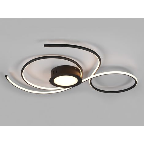 Runde Lampe Decke Wand Moderne Led Dimmer Jive Black Trio Lighting (1/5)
