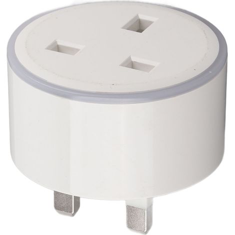 Mini prise intelligente LED, compatible WiFi, gradation RGB, minuterie pour téléphone portable et fonctions de télécommande, prise standard britannique 230V. (1/5)