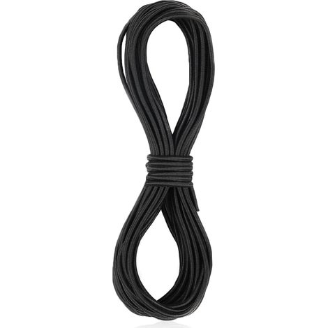 3mm Rubber Rope 20m Elastic Cord Black Multifunction Camping Rope DIY Clothesline Luggage (1/5)