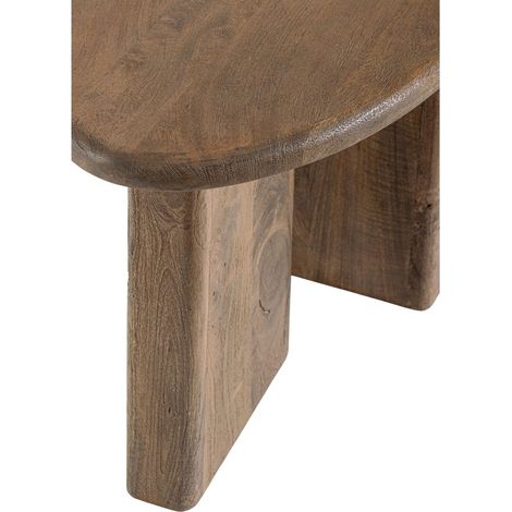 Table basse de salon galet en bois de manguier L60 - JUAREZ (1/5)